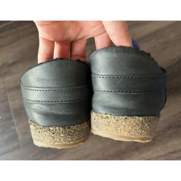 Haflinger Black Snow Bird Fur Lined Cork Comfort Slip On EU 39 Clogs US 8.5 - Picture 9 of 9